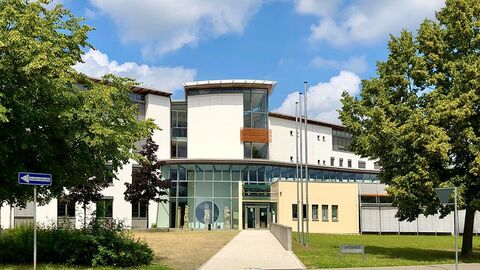 Amtsgericht Rüsselsheim Gebäudeansicht des Amtsgerichts in Rüsselsheim.