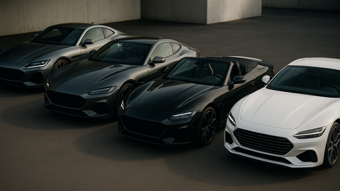 Vier exclusive Fahrzeuge