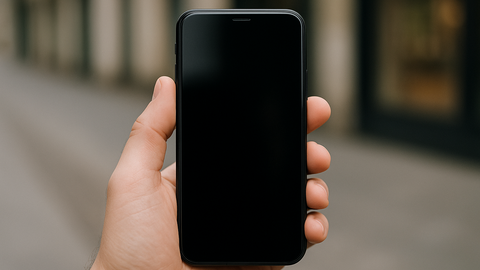 Handy (Symbolbild) Eine Hand hält ein Handy.