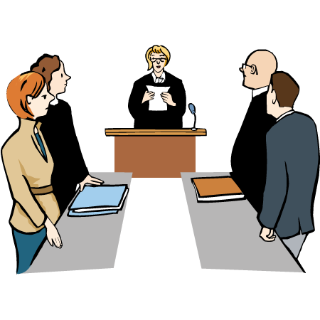 Scheidung Eine Ehepaar trennt sich. Das Gericht sagt, sie sind geschieden.